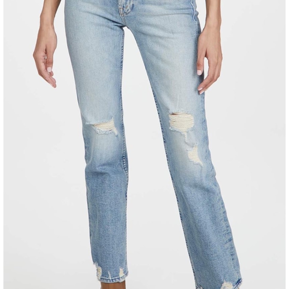 MOTHER Light Blue Cropped Jeans